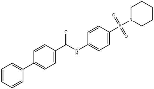 N-[4-(1-piperidinylsulfonyl)phenyl]-4-biphenylcarboxamide Struktur