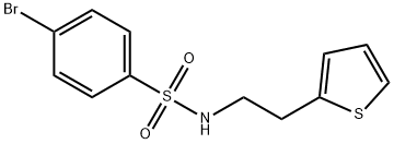 4-bromo-N-[2-(thiophen-2-yl)ethyl]benzenesulfonamide Struktur