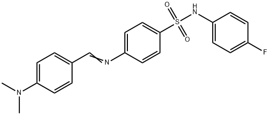 4-{[4-(dimethylamino)benzylidene]amino}-N-(4-fluorophenyl)benzenesulfonamide Struktur