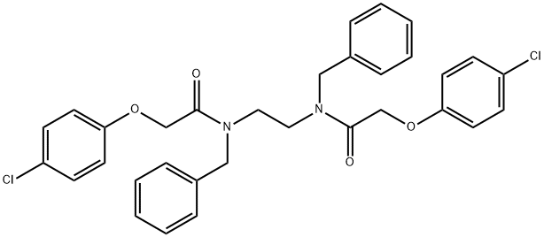 N,N'-1,2-ethanediylbis[N-benzyl-2-(4-chlorophenoxy)acetamide] Struktur