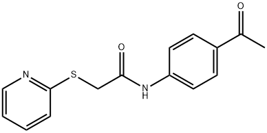 N-(4-acetylphenyl)-2-(pyridin-2-ylsulfanyl)acetamide Struktur