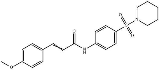 3-(4-methoxyphenyl)-N-[4-(1-piperidinylsulfonyl)phenyl]acrylamide Struktur