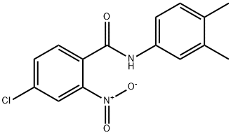 4-chloro-N-(3,4-dimethylphenyl)-2-nitrobenzamide Struktur