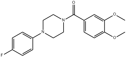 (3,4-dimethoxyphenyl)[4-(4-fluorophenyl)piperazin-1-yl]methanone Struktur