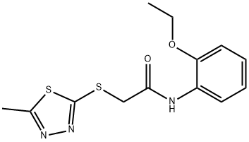 N-(2-ethoxyphenyl)-2-[(5-methyl-1,3,4-thiadiazol-2-yl)sulfanyl]acetamide Struktur