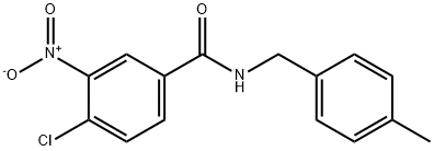 4-chloro-N-(4-methylbenzyl)-3-nitrobenzamide Struktur