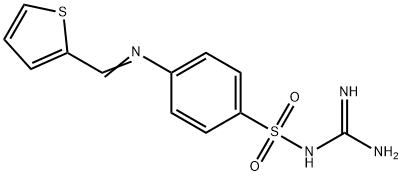 N-[amino(imino)methyl]-4-[(2-thienylmethylene)amino]benzenesulfonamide Struktur