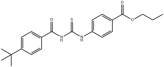 propyl 4-({[(4-tert-butylbenzoyl)amino]carbonothioyl}amino)benzoate Struktur