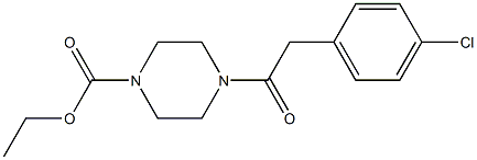 ethyl 4-[(4-chlorophenyl)acetyl]piperazine-1-carboxylate Struktur