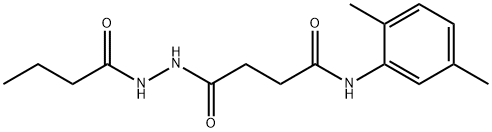 4-(2-butanoylhydrazinyl)-N-(2,5-dimethylphenyl)-4-oxobutanamide Struktur