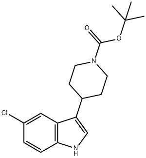 tert-butyl 4-(5-chloro-1H-indol-3-yl)piperidine-1-carboxylate Struktur