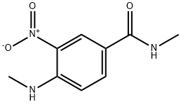 N-METHYL-4-(METHYLAMINO)-3-NITROBENZAMIDE Struktur