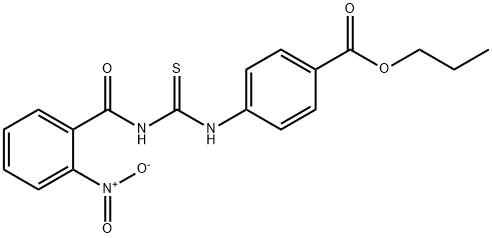 propyl 4-({[(2-nitrobenzoyl)amino]carbonothioyl}amino)benzoate Struktur