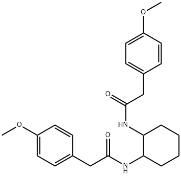 N,N'-1,2-cyclohexanediylbis[2-(4-methoxyphenyl)acetamide] Struktur