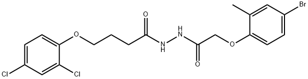 N'-[(4-bromo-2-methylphenoxy)acetyl]-4-(2,4-dichlorophenoxy)butanohydrazide Struktur