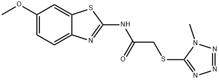 N-(6-methoxy-1,3-benzothiazol-2-yl)-2-[(1-methyl-1H-tetrazol-5-yl)sulfanyl]acetamide Struktur