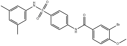 3-bromo-N-(4-{[(3,5-dimethylphenyl)amino]sulfonyl}phenyl)-4-methoxybenzamide Struktur