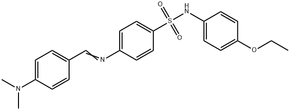 4-{[4-(dimethylamino)benzylidene]amino}-N-(4-ethoxyphenyl)benzenesulfonamide Struktur