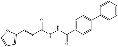 N'-[3-(2-furyl)acryloyl]-4-biphenylcarbohydrazide Struktur