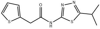 N-(5-isopropyl-1,3,4-thiadiazol-2-yl)-2-(thiophen-2-yl)acetamide Struktur