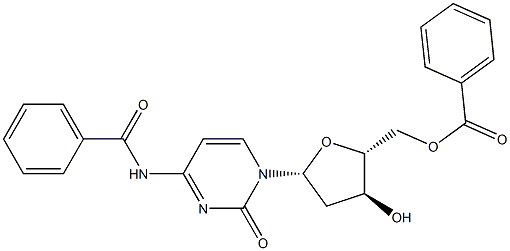 Cytidine, N-benzoyl-2'-deoxy-, 5'-benzoate Struktur