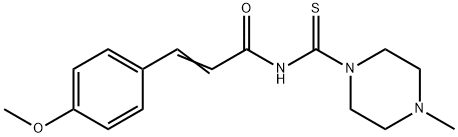 3-(4-methoxyphenyl)-N-[(4-methyl-1-piperazinyl)carbonothioyl]acrylamide Struktur