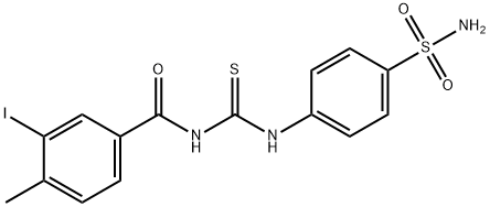 N-({[4-(aminosulfonyl)phenyl]amino}carbonothioyl)-3-iodo-4-methylbenzamide Struktur