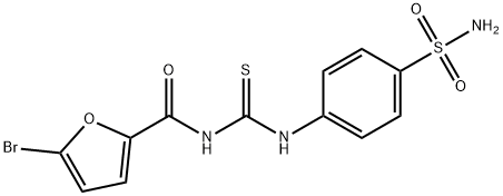 N-({[4-(aminosulfonyl)phenyl]amino}carbonothioyl)-5-bromo-2-furamide Struktur