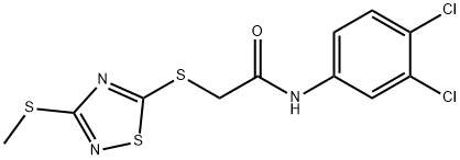 N-(3,4-dichlorophenyl)-2-[(3-methylsulfanyl-1,2,4-thiadiazol-5-yl)sulfanyl]acetamide Struktur