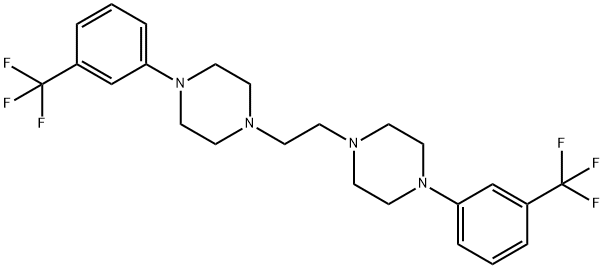 1,2-bis(4-(3-(trifluoromethyl)phenyl)piperazin-1-yl)ethane Struktur