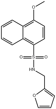 N-(furan-2-ylmethyl)-4-methoxynaphthalene-1-sulfonamide Struktur