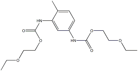 2-ethoxyethyl N-[5-(2-ethoxyethoxycarbonylamino)-2-methyl-phenyl]carbamate Struktur