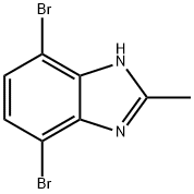 4,7-dibromo-2-methyl-1H-benzo[d]imidazole Struktur