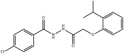 4-chloro-N'-[(2-isopropylphenoxy)acetyl]benzohydrazide Struktur