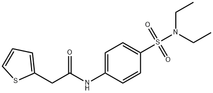 N-[4-(diethylsulfamoyl)phenyl]-2-(thiophen-2-yl)acetamide Struktur