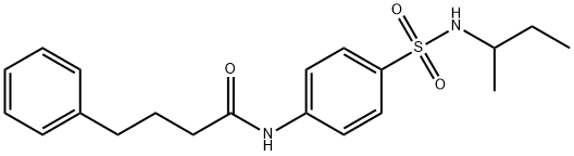 N-[4-(butan-2-ylsulfamoyl)phenyl]-4-phenylbutanamide Struktur