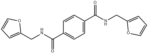 1,4-Benzenedicarboxamide,N1,N4-bis(2-furanylmethyl)- Struktur