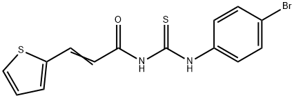 N-{[(4-bromophenyl)amino]carbonothioyl}-3-(2-thienyl)acrylamide Struktur