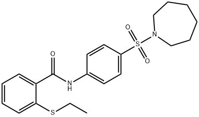 N-[4-(azepan-1-ylsulfonyl)phenyl]-2-ethylsulfanylbenzamide Struktur