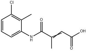 (2Z)-4-((3-chloro-2-methylphenyl)amino)-3-methyl-4-oxobut-2-enoic acid Struktur