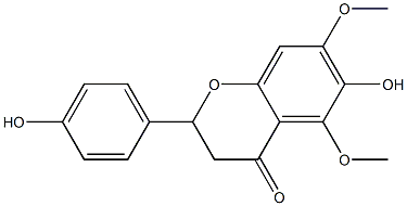 4H-1-Benzopyran-4-one,2,3-dihydro-6-hydroxy-2-(4-hydroxyphenyl)-5,7-dimethoxy- Struktur