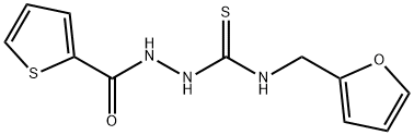 N-(furan-2-ylmethyl)-2-(thiophen-2-ylcarbonyl)hydrazinecarbothioamide Struktur