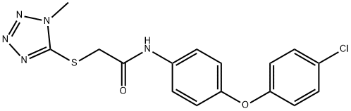 N-[4-(4-chlorophenoxy)phenyl]-2-[(1-methyl-1H-tetrazol-5-yl)sulfanyl]acetamide Struktur