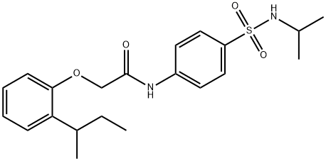 2-(2-butan-2-ylphenoxy)-N-[4-(propan-2-ylsulfamoyl)phenyl]acetamide Struktur