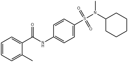 N-[4-[cyclohexyl(methyl)sulfamoyl]phenyl]-2-methylbenzamide Struktur