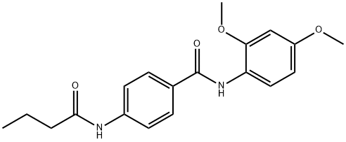 4-(butanoylamino)-N-(2,4-dimethoxyphenyl)benzamide Struktur