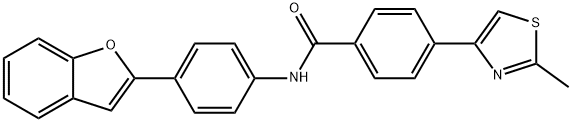 N-[4-(1-benzofuran-2-yl)phenyl]-4-(2-methyl-1,3-thiazol-4-yl)benzamide Struktur