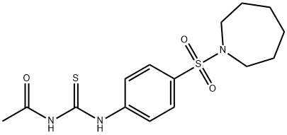 N-({[4-(1-azepanylsulfonyl)phenyl]amino}carbonothioyl)acetamide Struktur