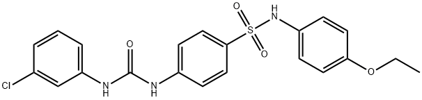 4-({[(3-chlorophenyl)amino]carbonyl}amino)-N-(4-ethoxyphenyl)benzenesulfonamide Struktur