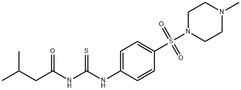 3-methyl-N-[({4-[(4-methyl-1-piperazinyl)sulfonyl]phenyl}amino)carbonothioyl]butanamide Struktur